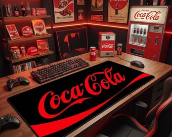 Coca-Cola My Kuma Desk Kit マウスパッド Coca-cola Mouse Pad, Retro Coke Mouse Pad, Classic Red Logo