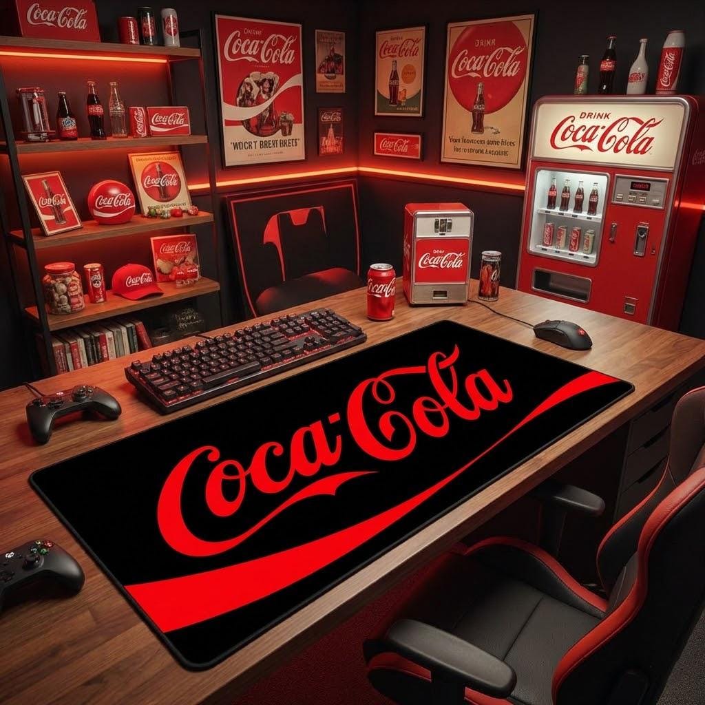Coca-cola Mouse Pad, Retro Coke Mouse Pad, Classic Red Logo