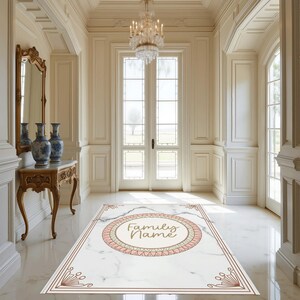 Family Name, Entry Rug, Personalized Entryway Rug, Entrance Rug for Inside House, Indoor Welcome, Mat, Low Pile Non Slip, Machine Washable