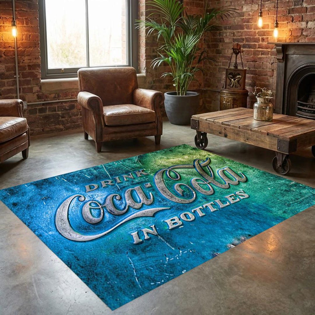 古着 Coca Cola コカコーラ ラグ 絨毯 Coca Cola Rug,abstract Rug, Coca Coca Retro, Custom Rug,coca Coca