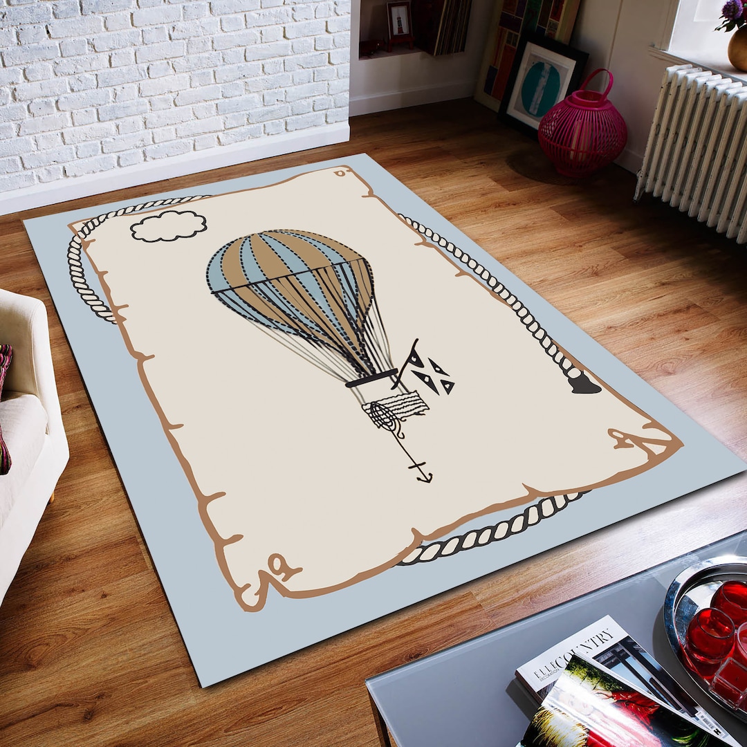 Hot Air Balloon Rug, Balloon Rug, Abstract Rug, Custom Rug, Home Decor ...