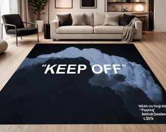 Keep Off Rug, Keep Off Clouds Rug, Traditional Abstract Rug, Custom Rug, Home Decor Rug, Modern Rug, Non slip Rug, Popular Rug, Area Rug