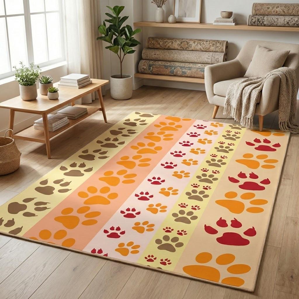 Paw Rug, Claw Rug, Paw Prints Rug, Pet Prints, Themed Rug, Custom Rug ...