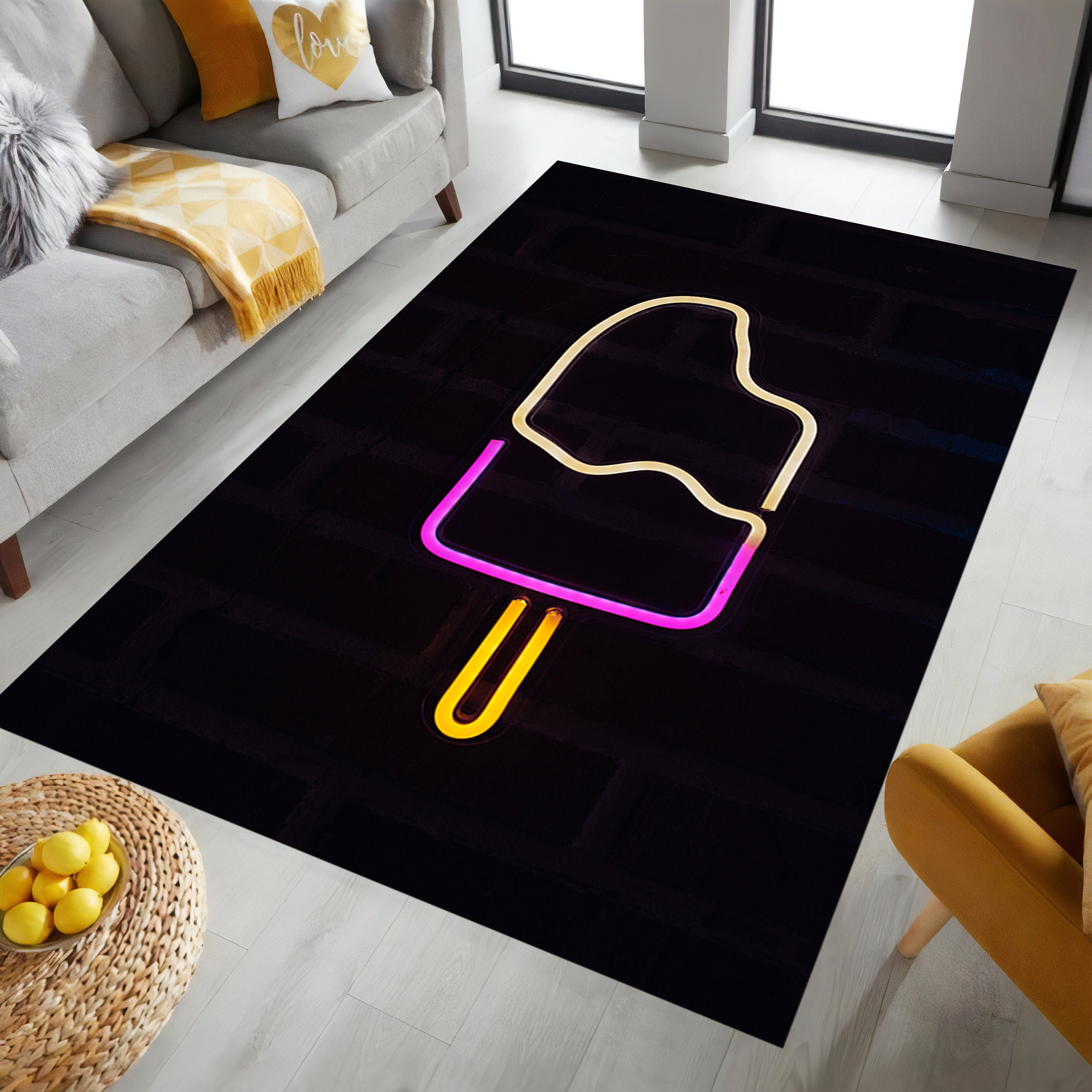 Ice Cream Rug Pattern Ice Cream Rug, Sundae Rug, Gelato Rug, Abstract Rug, Home Decor Rug ...