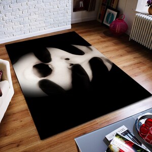 In The Dark Rug, Scared Women Rug, Abstract Rug, Custom Rug, Home Decor Rug, Modern Rug, Non slip Rug, Popular Rug, Area Rug