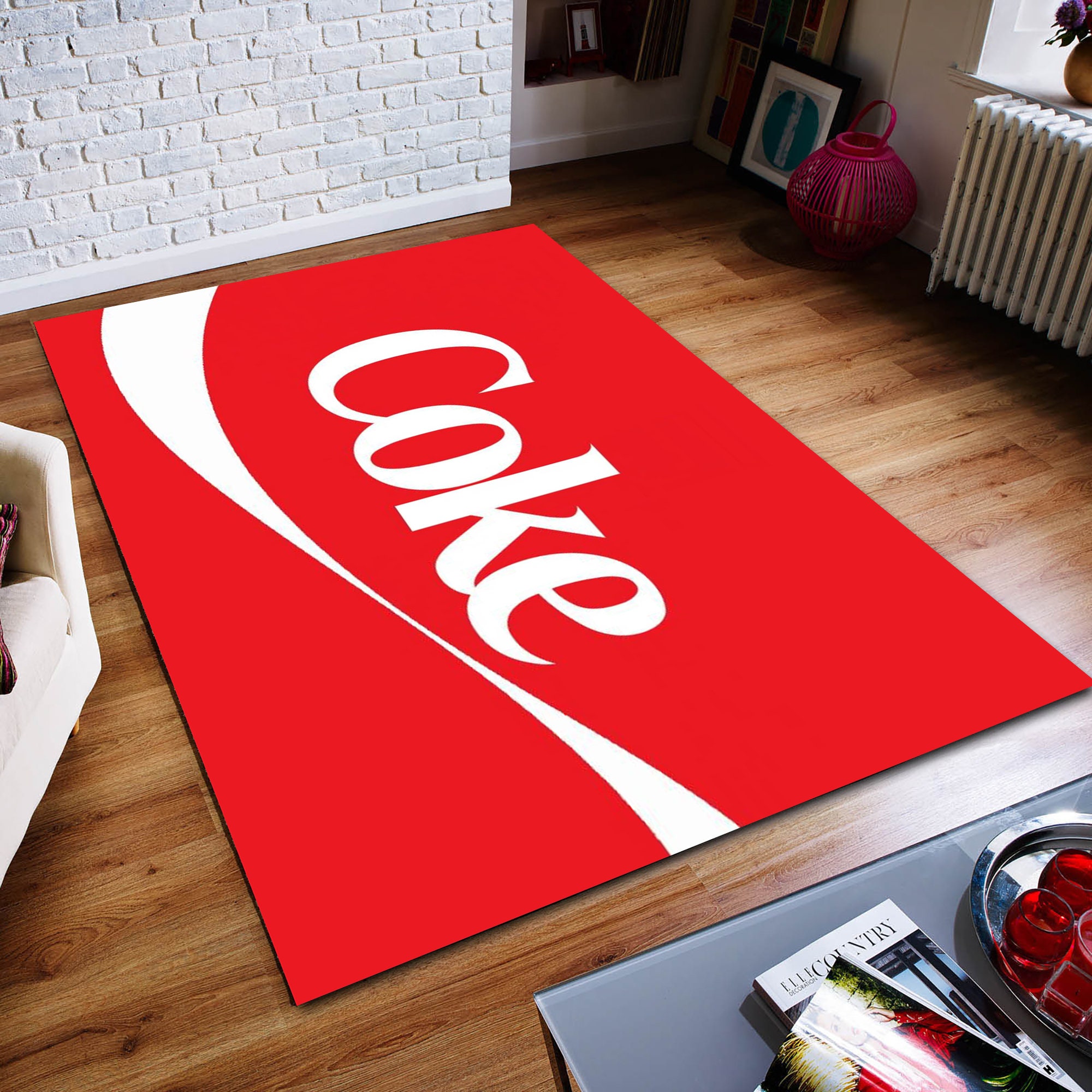 Coca Cola Rug, A Classic Taste Rug, Abstract Rug, Custom Rug, Home ...