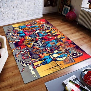 Rapper Teppich,Musikteppich,Hiphop Teppich,Legenden Teppich,Musik Dekor,Musikzimmer Teppich,Rap Stars Collage Teppich,Super Teppich,Geschenk für Ihn