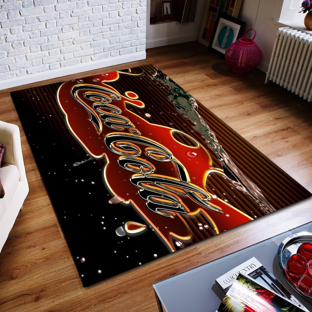 Coca Cola Rug, Legendary Taste Rug, Abstract Rug, Custom Rug, Home ...
