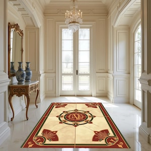 Family Name, Entry Rug, Personalized Entryway Rug, Entrance Rug for Inside House, Indoor Welcome, Mat, Low Pile Non Slip, Machine Washable