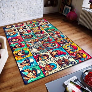 Rapper Teppich,Musikteppich,Hiphop Teppich,Legenden Teppich,Musik Dekor,Musikzimmer Teppich,Rap Stars Collage Teppich,Super Teppich,Geschenk für Ihn