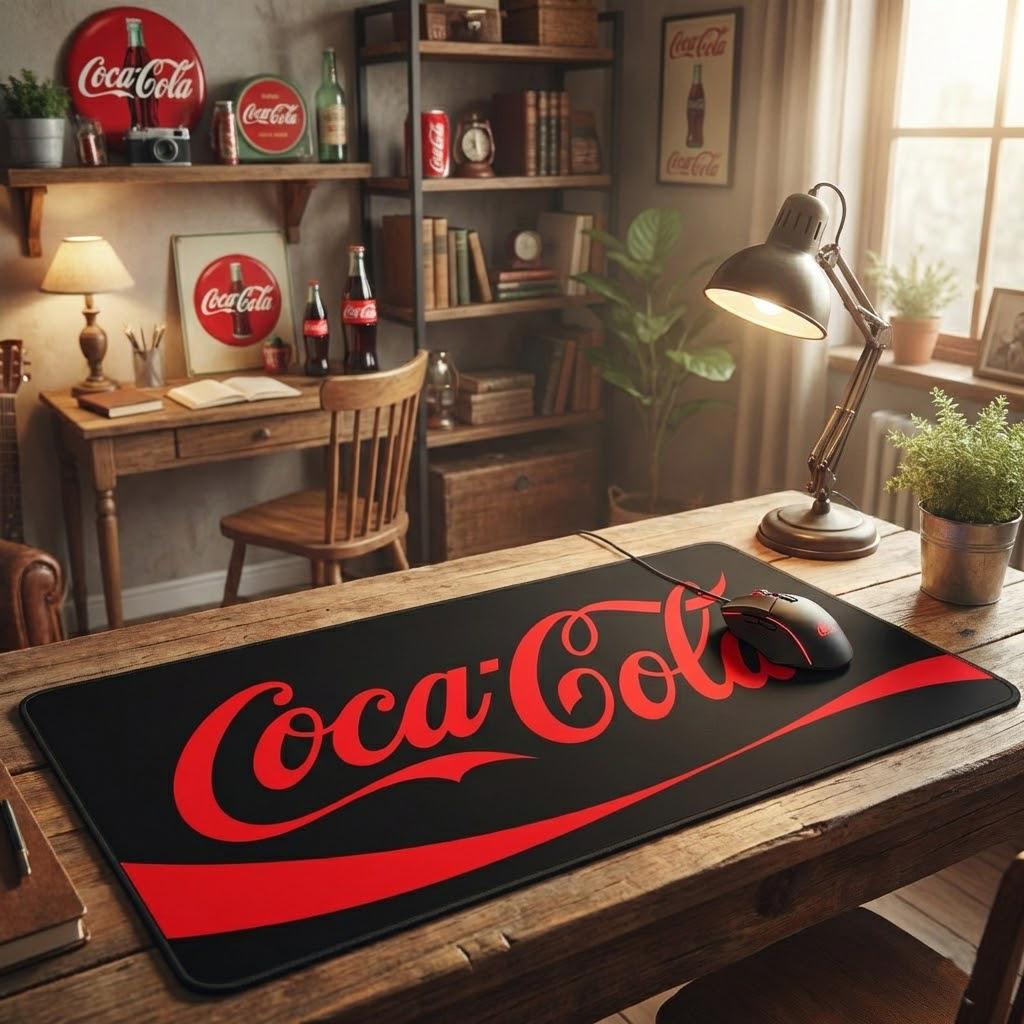Coca-cola Mouse Pad, Retro Coke Mouse Pad, Classic Red Logo