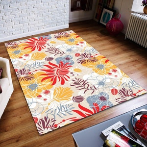 Flower Pattern Rug, Flower Rug, Abstract Rug, Custom Rug, Home Decor Rug, Modern Rug, Non slip Rug, Popular Rug, Area Rug