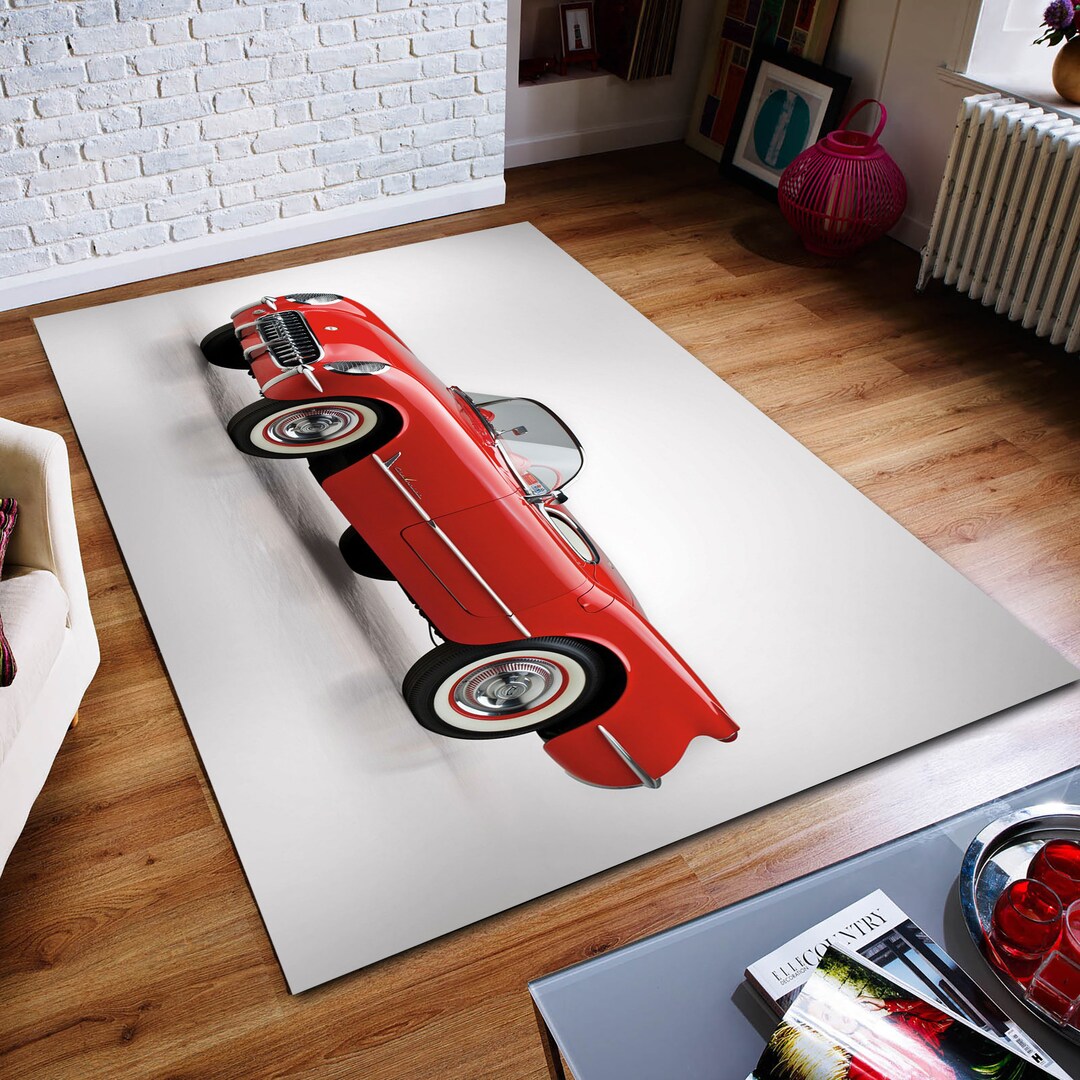 Iconic Cars Rug Classic Car Rug, Modern Rug, Colorful Rug,art Rug, Home Decor Rug, Non ...