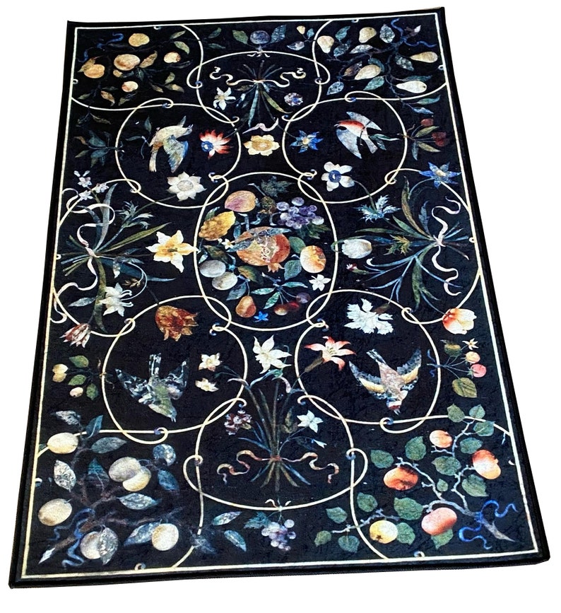 Pear, Peach, Pomegranate, Apricot Rug, Abstract Rug, Custom Rug, Home ...