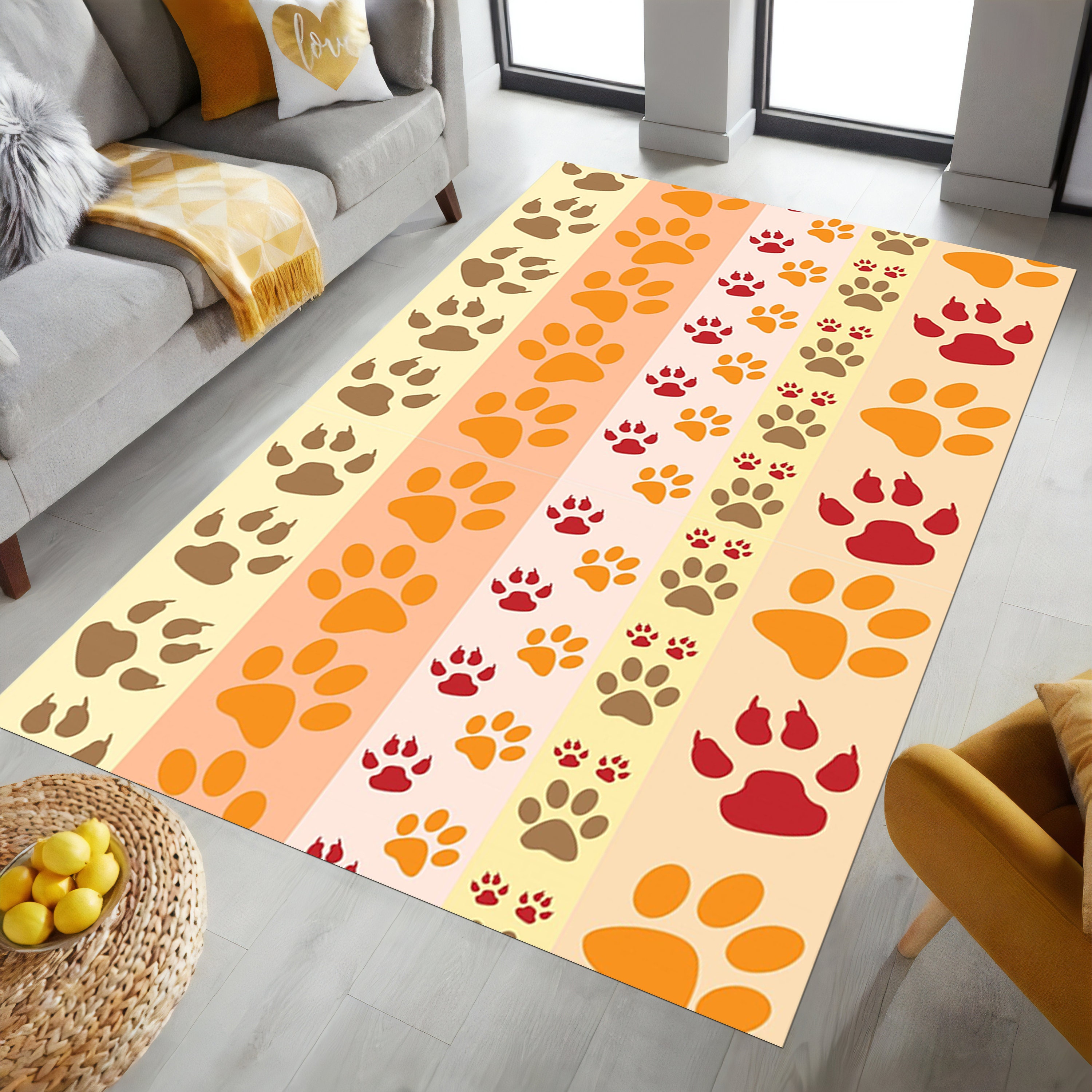 Paw Rug, Claw Rug, Paw Prints Rug, Pet Prints, Themed Rug, Custom Rug ...