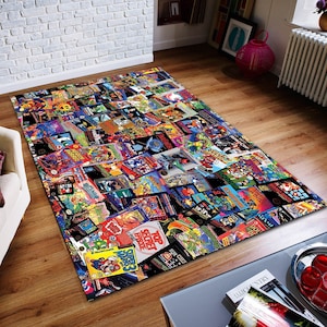 Retro Games, Modern Rug, Colorful Rug, Art Rug, Movie Rug, Home Decor Rug, Non slip Rug, Carpet, Popular Rug, Area Rug