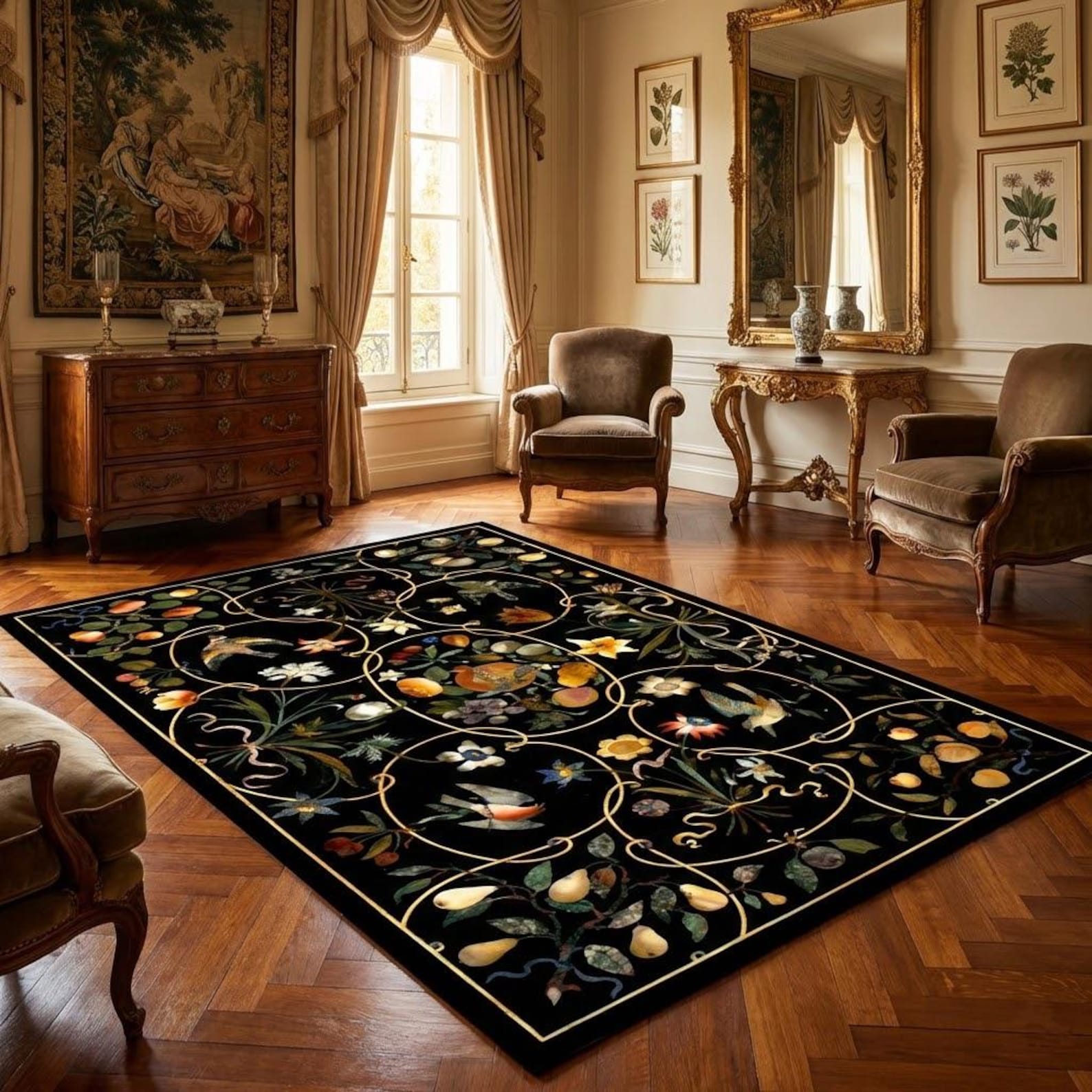 Pear, Peach, Pomegranate, Apricot Rug, Abstract Rug, Custom Rug, Home ...