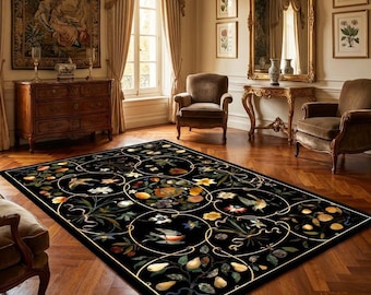 Tapete com estampas de pera, pêssego, romã e damasco; Tapete abstrato; Tapete personalizado; Tapete para decoração de casa; Tapete moderno; Tapete antiderrapante; Tapete popular; Tapete para área