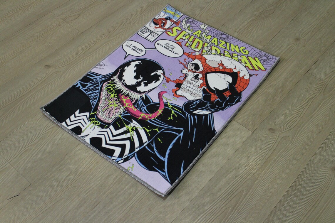 Spider-man Rug, Venom Rug, 347 May,magazine Cover, Legendary, Fantastic ...