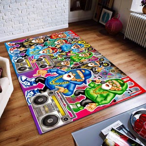 Rapper Teppich,Musikteppich,Hiphop Teppich,Legenden Teppich,Musik Dekor,Musikzimmer Teppich,Rap Stars Collage Teppich,Super Teppich,Geschenk für Ihn