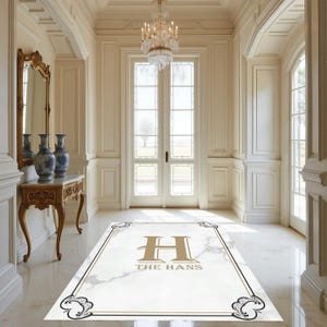Family Name, Entry Rug, Personalized Entryway Rug, Entrance Rug for Inside House, Indoor Welcome, Mat, Low Pile Non Slip, Machine Washable