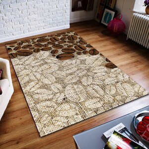 Coffee Beans Rug, Abstract Rug, Custom Rug, Home Decor Rug, Modern Rug, Non slip Rug, Popular Rug, Area Rug
