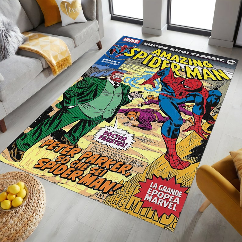 Spider-man Rug, Magazine Cover, Legendary Hero, Fantastic Rug, Comic ...