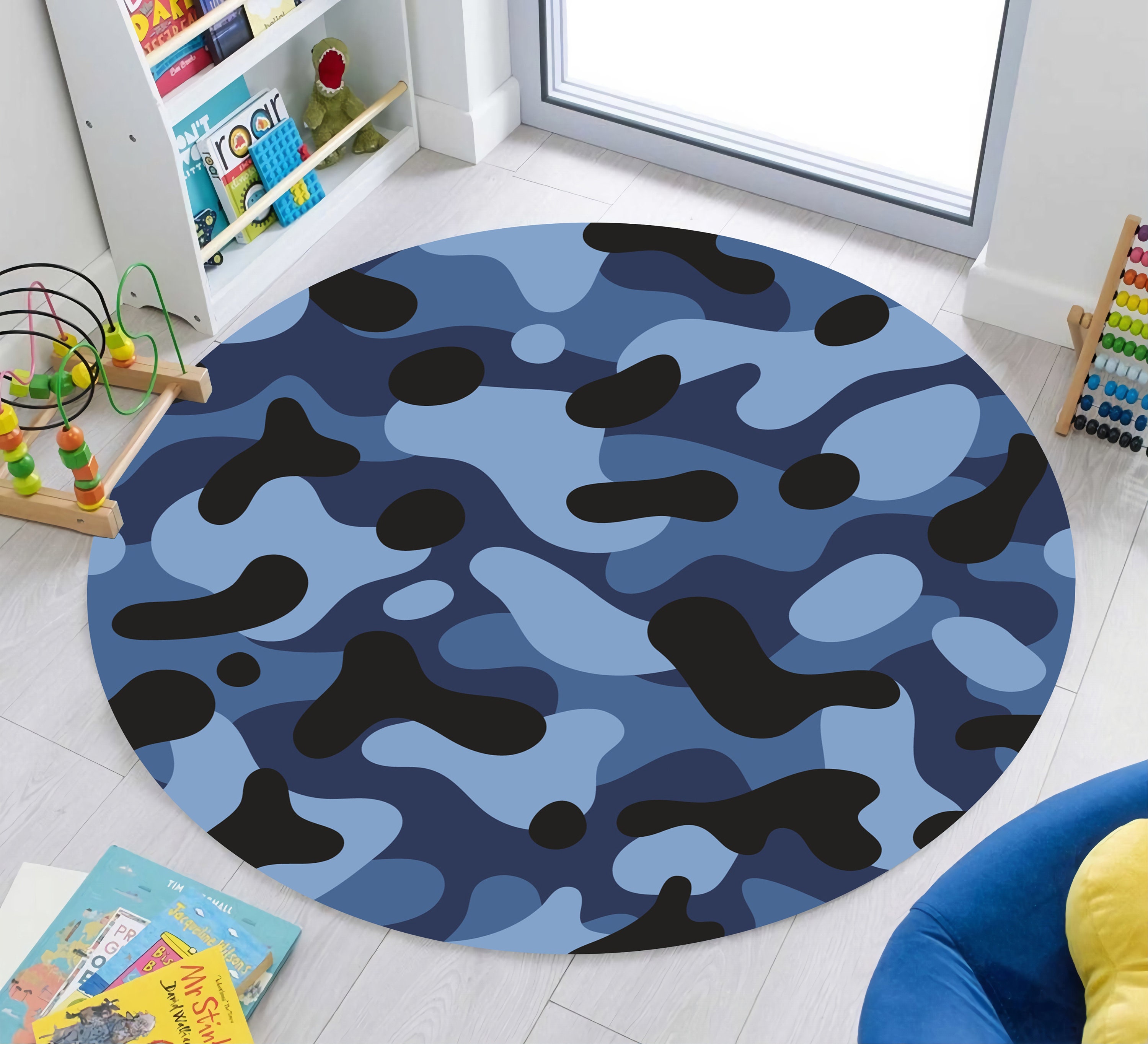 Round Rug, Camouflage Patterned, Circle, Military Fabric, Custom Rug ...