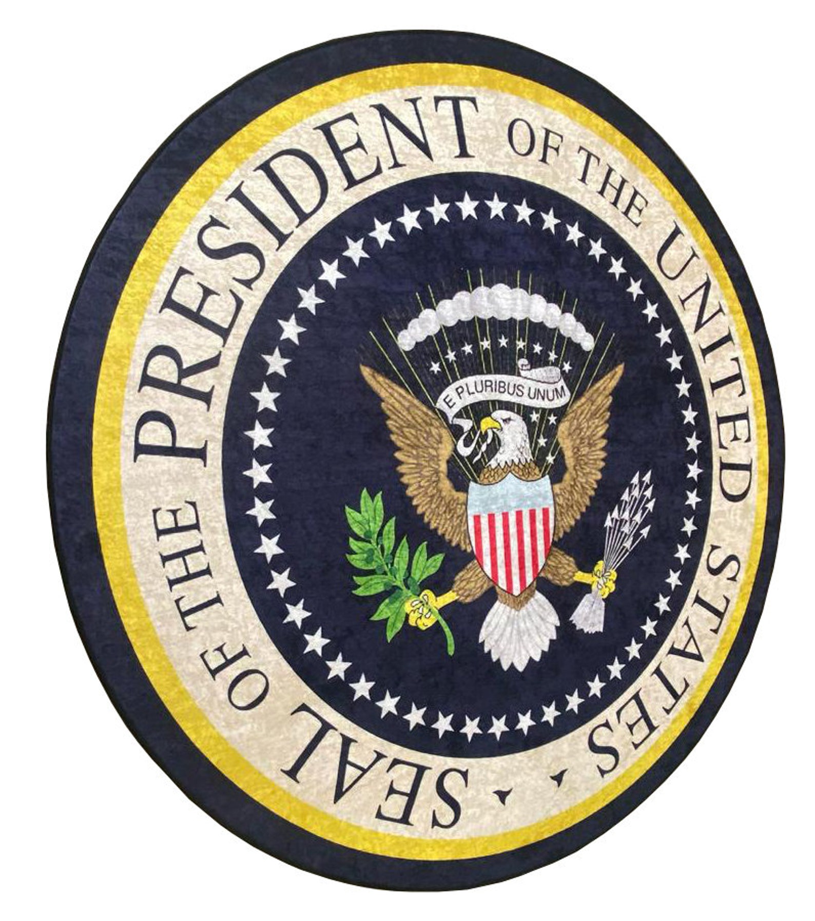 Vice President Rockefeller Rug Round Rug, Seal, United States, President, Abstract Rug, Custom Rug ...