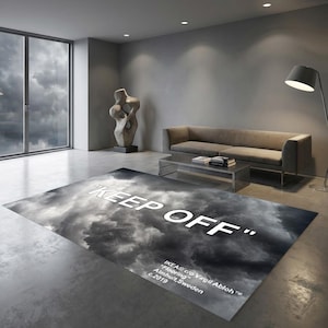 Tappeto Keep Off, Tappeto Keep Off Clouds, Tappeto astratto tradizionale, Tappeto personalizzato, Tappeto per la decorazione della casa, Tappeto moderno, Tappeto antiscivolo, Tappeto popolare, Tappeto per aree specifiche