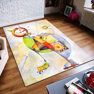 Cute Cat Rug, Cat Rug, Animal Rug, Abstract Rug, Custom Rug, Home Decor Rug, Modern Rug, Non slip Rug, Popular Rug, Area Rug