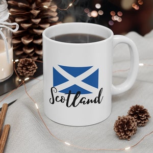 Scotland Ceramic Mug 11oz, Scottish gift, Scottish coffee lover gift, coffee lovers gift, Scotland gift, Scotland coffee mug, Scottish flag