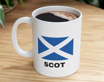 Scot Coffee Mug 11oz, Scottish gift, Scottish coffee lover gift, coffee lovers gift, Scotland gift, Scotland coffee mug, Scot ceramic mug