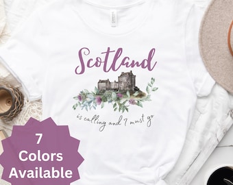 La Scozia è camicia di chiamata, maglietta scozzese, regalo scozzese, regalo amante scozzese, regalo Scozia, maglietta Scozia, regalo amanti dei viaggi, voglia di viaggiare