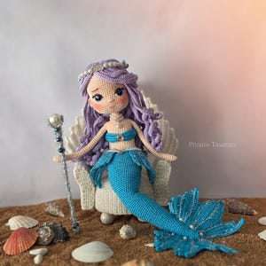 Sjöjungfru Sierra Amigurumi Virkmönster (turkiska/engelska)