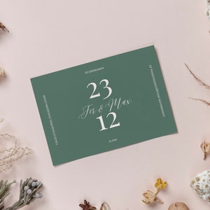 Plantilla de invitación de boda, invitación de boda tipográfica mínima, elegante conjunto de plantillas de boda, descarga instantánea