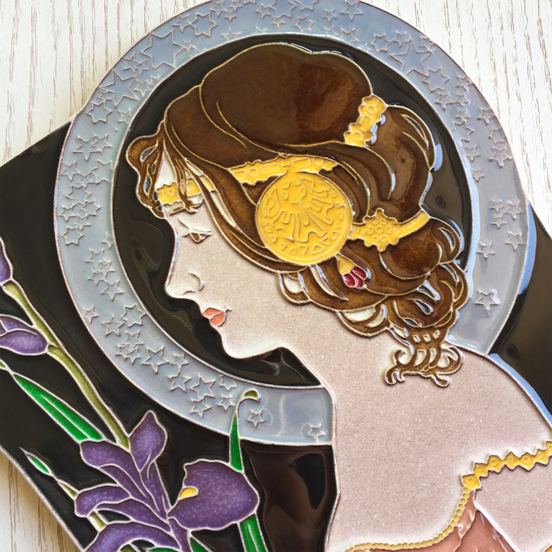 Luciano Ceramic Tileworks liberty Woman Right Art Etsy