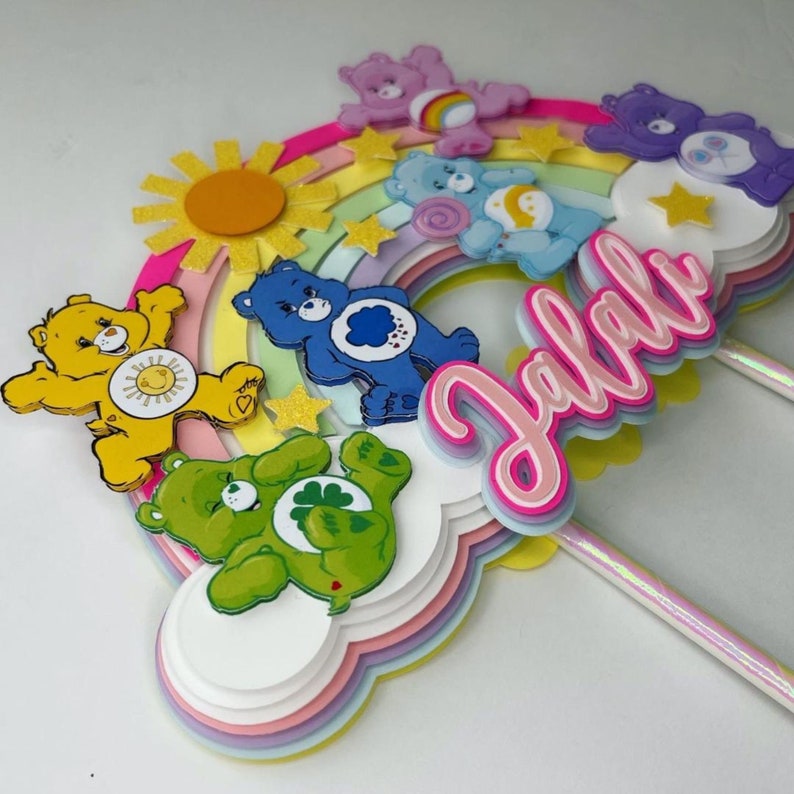 Care Bears Cake Topper Care Bears Party Etsy