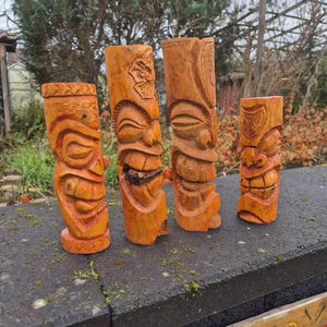 Tiki hand carved, various designs