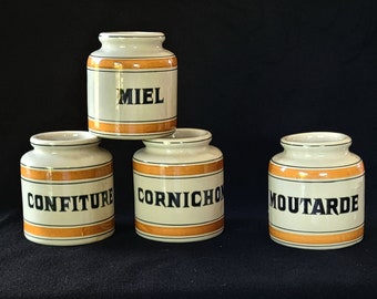 Rare and magnificent old enameled stoneware pots from the DIGOIN factory in France French antik/French flea market