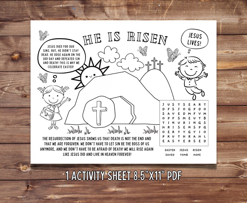 Pdf Christian Easter Activity Bundle, Easter Activities, Christian