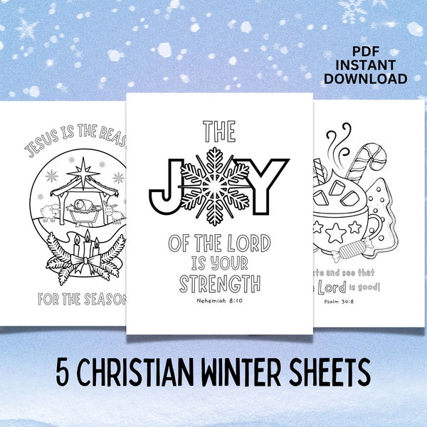 Christian Coloring Pages Etsy