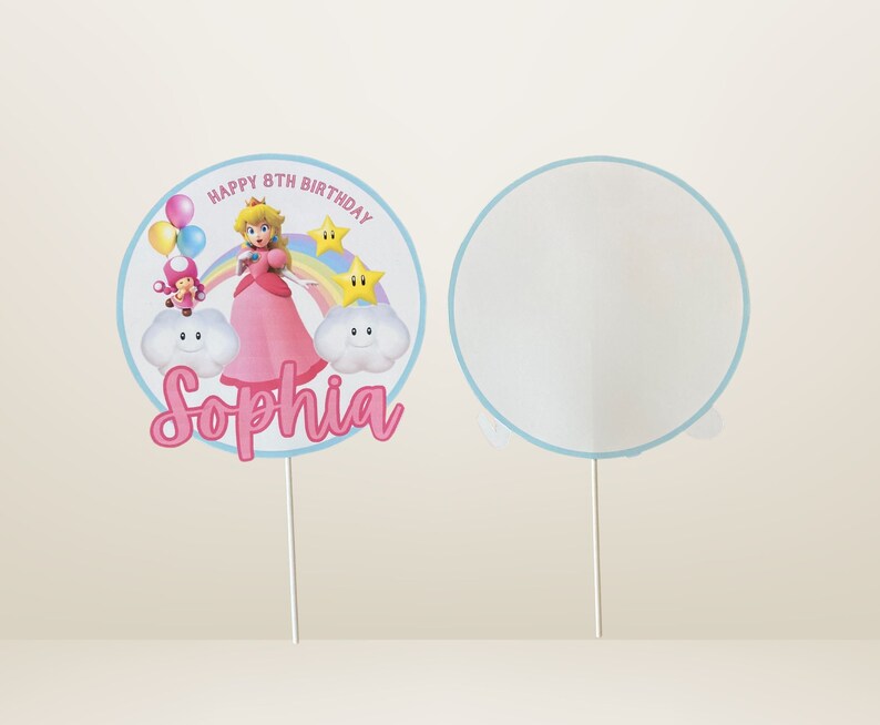 Custom Princess Peach Cake Topper PDF Download DIY Cake - Etsy