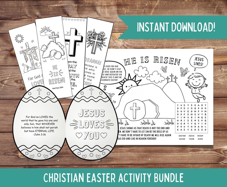 Pdf Christian Easter Activity Bundle, Easter Activities, Christian ...