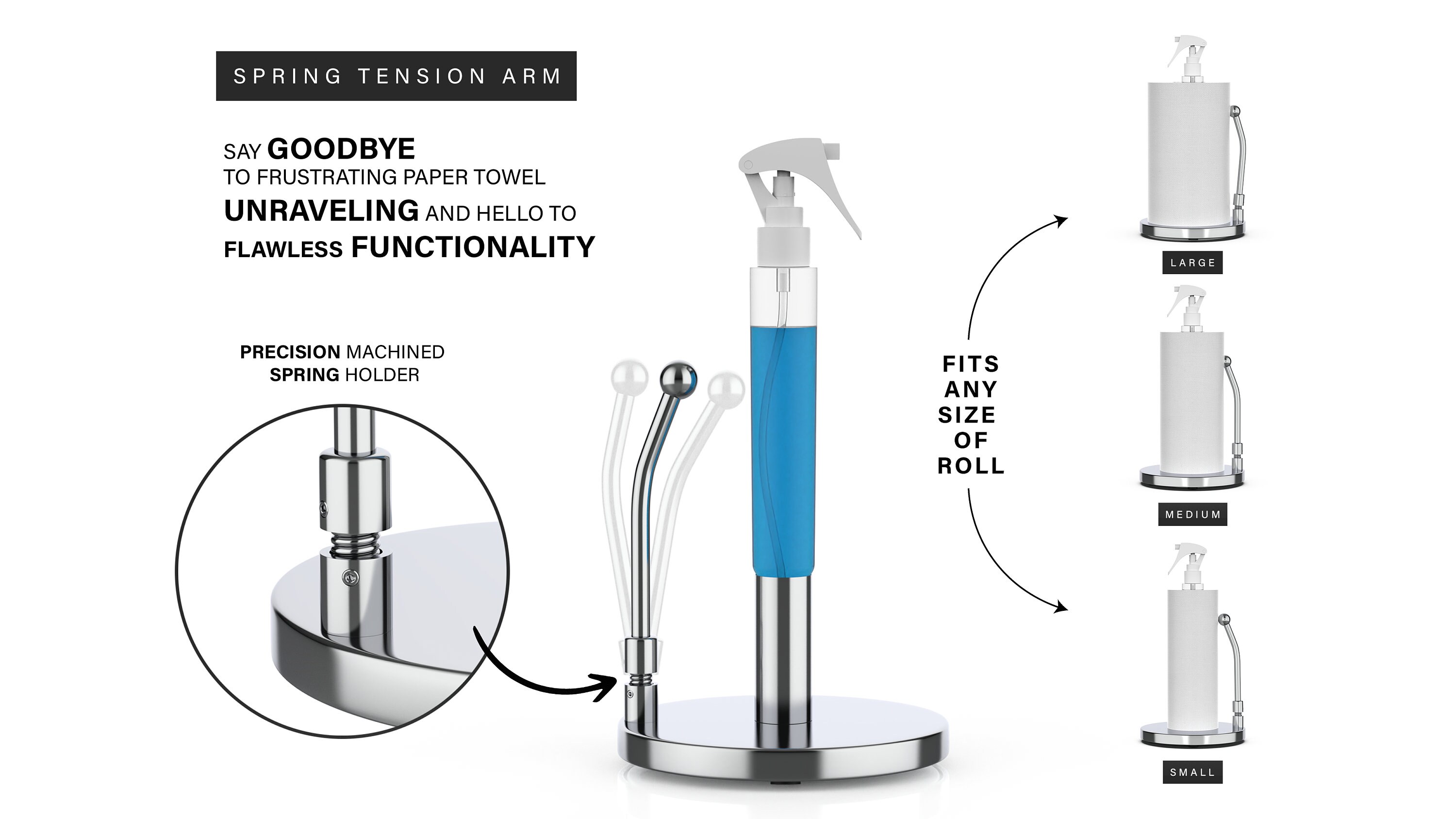 Paper Towel Holder With Spray Bottle Heavy Base Paper Towel Holder