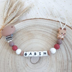Personalized pacifier clip, deer pacifier clip, fawn pacifier clip, silicone pacifier clip, pacifier clip, baby gift, forest theme