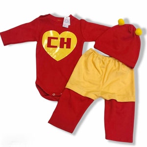 Chapulin Outfit, Traje De Chapulin ,  Chapulin Colorado Outfit  - Party - Halloween - Dia de Muertos - Christmas - PJ