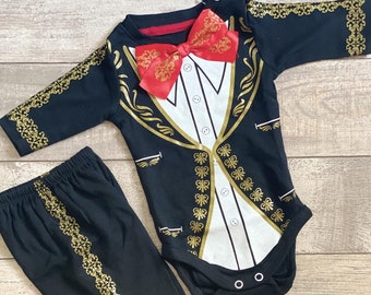 Baby Charro Outfit, Traje De Charro, Mariachi Outfit, Boys Baptism Outfit, Mariachi Baptism - Halloween - Dia de Muertos - Christmas - PJ