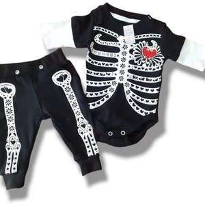 Traje de Skelettor Mexicano, Traje De Calavera, Traje de Calavera, Traje de Bautismo de Niños, Día de la Muerte -Halloween- Día de Muertos - Navidad - PJ