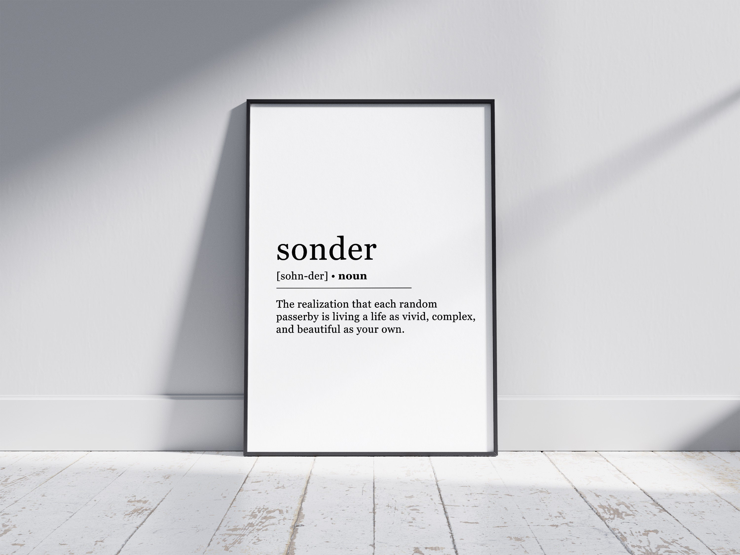 Sonder Definition Print / Wall Art Print / Home Decor Print / Quote Art